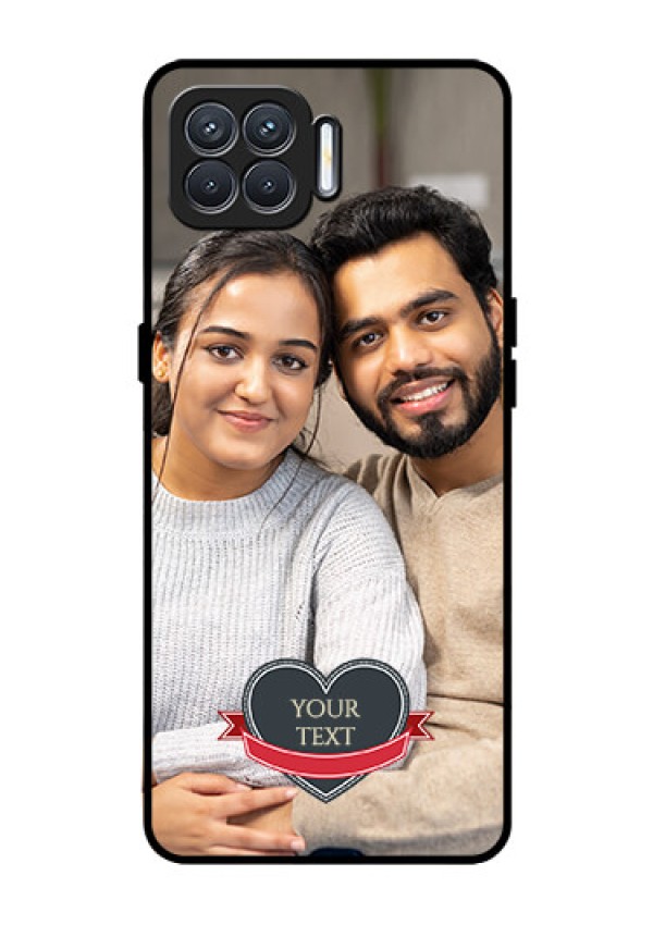 Oppo F17 Custom Glass Phone Case  - Just Married Couple Design
