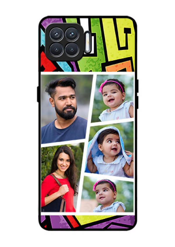 Oppo F17 Custom Glass Phone Case  - Graffiti pattern Design