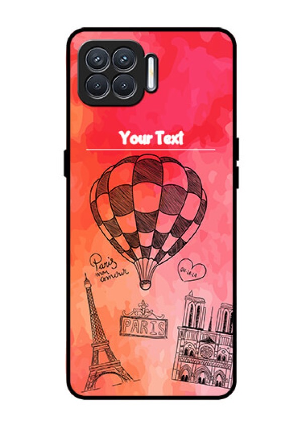 Oppo F17 Custom Glass Phone Case  - Paris Theme Design