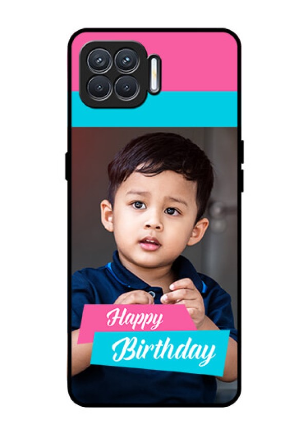 Oppo F17 Personalized Glass Phone Case  - Image Holder with 2 Color Design