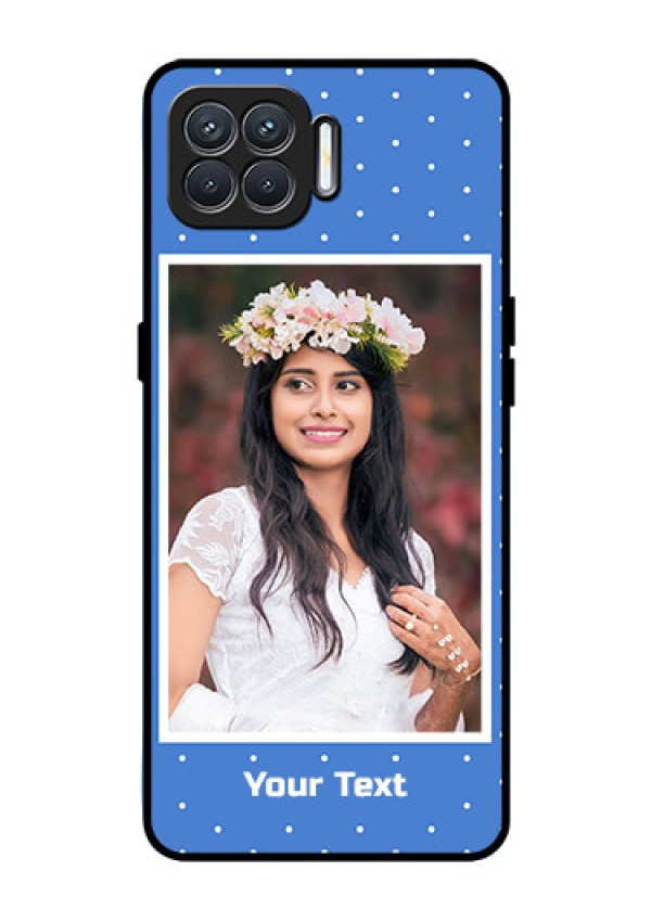 Oppo F17 Photo Printing on Glass Case  - Polka dots design