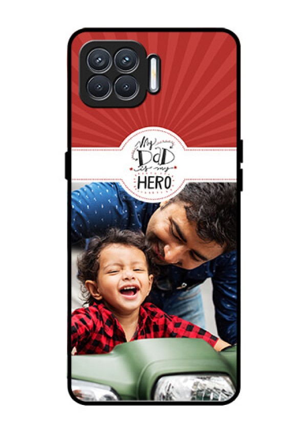 Oppo F17 Photo Printing on Glass Case  - My Dad Hero Design