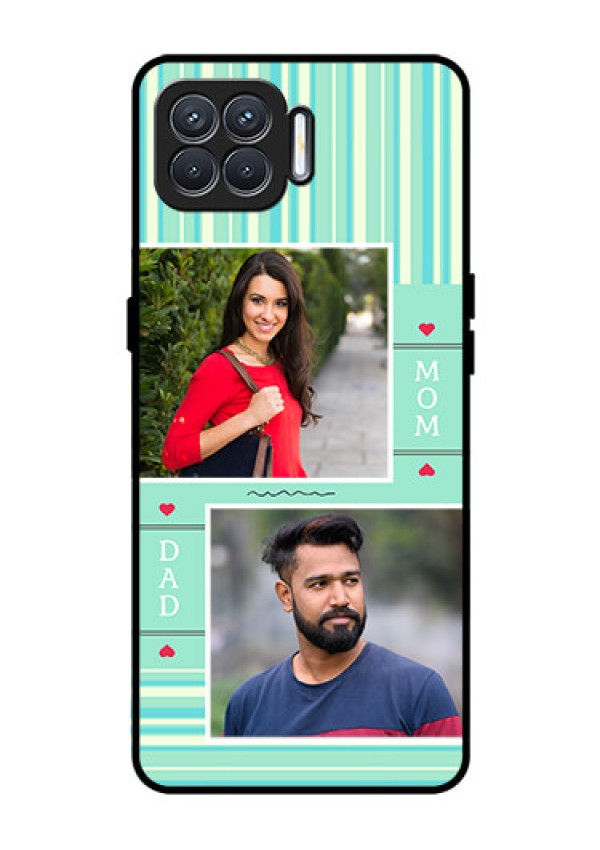 Oppo F17 Custom Glass Phone Case  - Mom & Dad Pic Design
