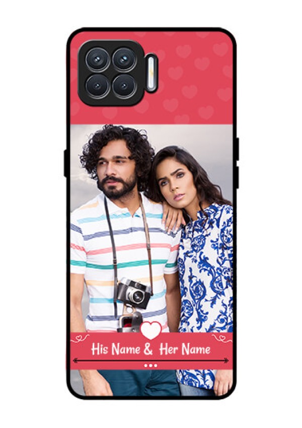 Oppo F17 Photo Printing on Glass Case  - Simple Love Design