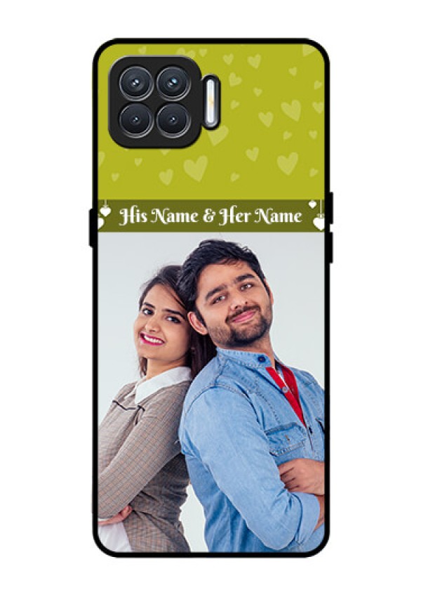 Oppo F17 Custom Glass Phone Case  - You & Me Heart Design