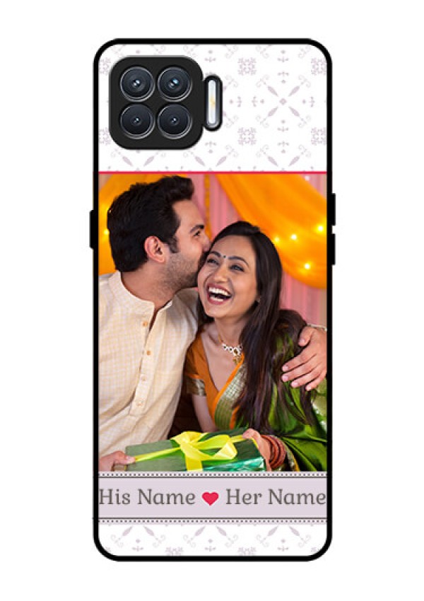 Oppo F17 Custom Glass Mobile Case  - with Photo and Ethnic Design