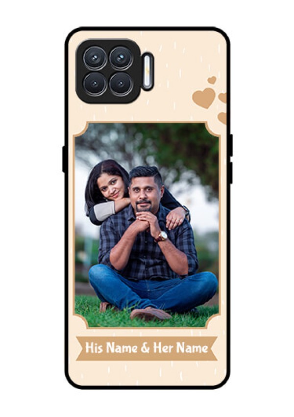 Oppo F17 Custom Glass Phone Case  - with confetti love design 