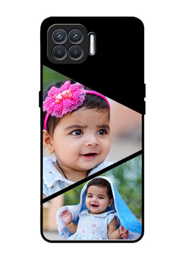 Oppo F17 Custom Glass Phone Case  - Semi Cut Design