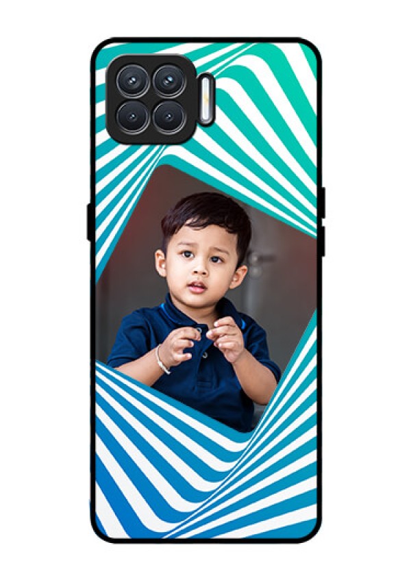 Oppo F17 Personalized Glass Phone Case  - Abstract Spiral Design