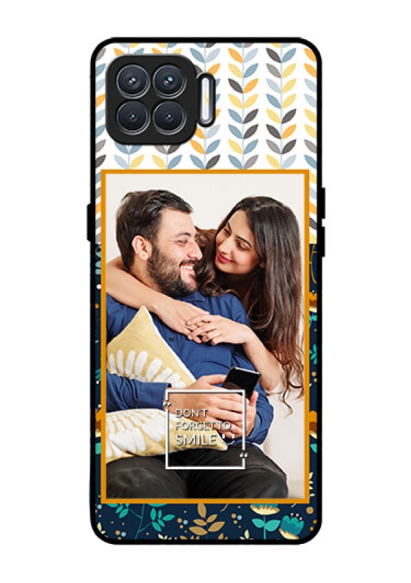 Oppo F17 Custom Glass Mobile Case  - Pattern Design
