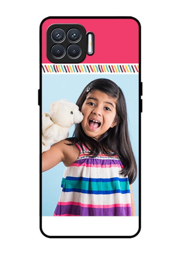 Oppo F17 Personalized Glass Phone Case  - Line art design