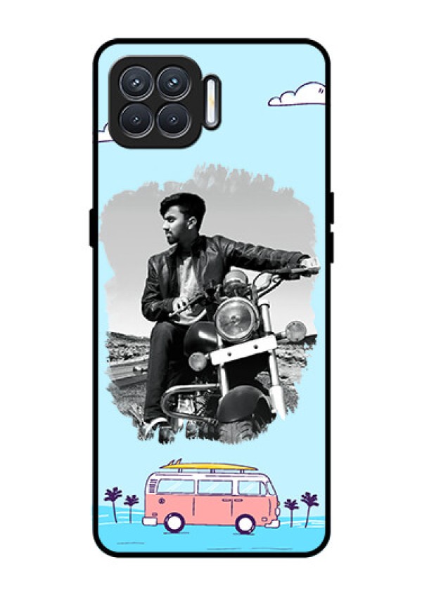 Oppo F17 Photo Printing on Glass Case  - Travel & Adventure Design