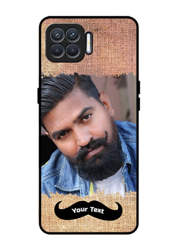 Oppo F17 Personalized Glass Phone Case  - with Texture Design