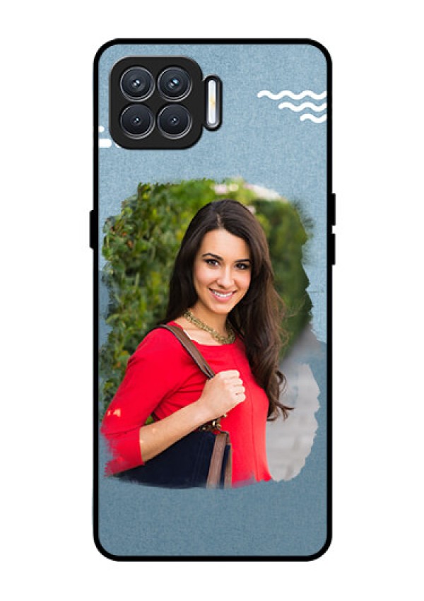 Oppo F17 Custom Glass Mobile Case  - Grunge Line Art Design