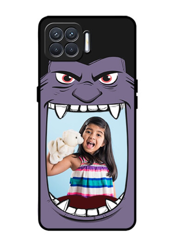 Oppo F17 Custom Glass Phone Case  - Angry Monster Design