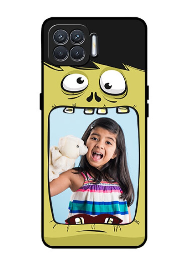 Oppo F17 Personalized Glass Phone Case  - Cartoon monster back case Design