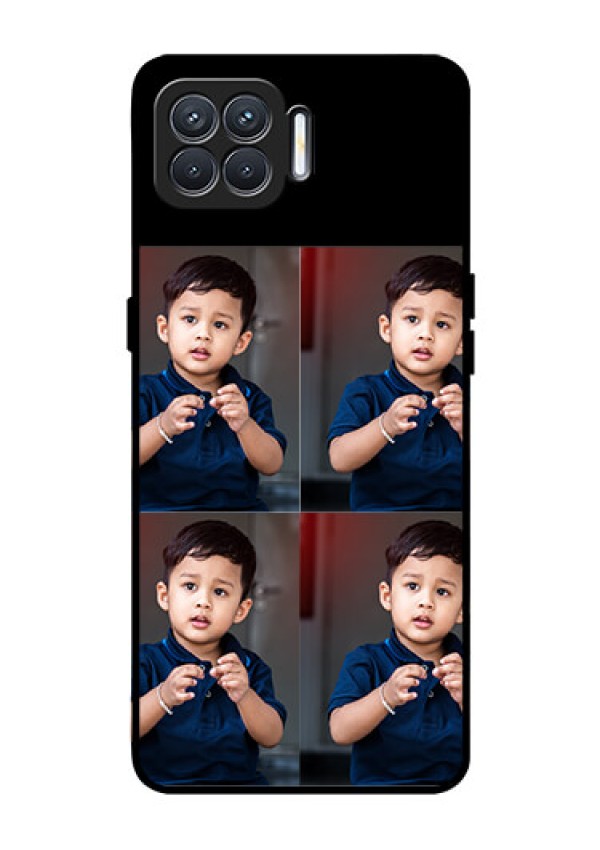 Oppo F17 4 Image Holder on Glass Mobile Cover