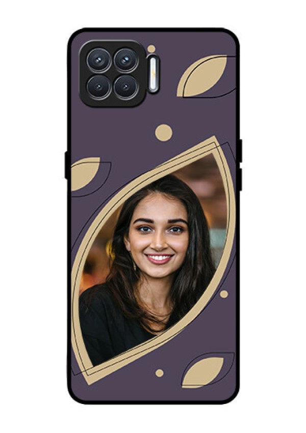 Oppo F17 Custom Glass Mobile Case - Falling Leaf Design