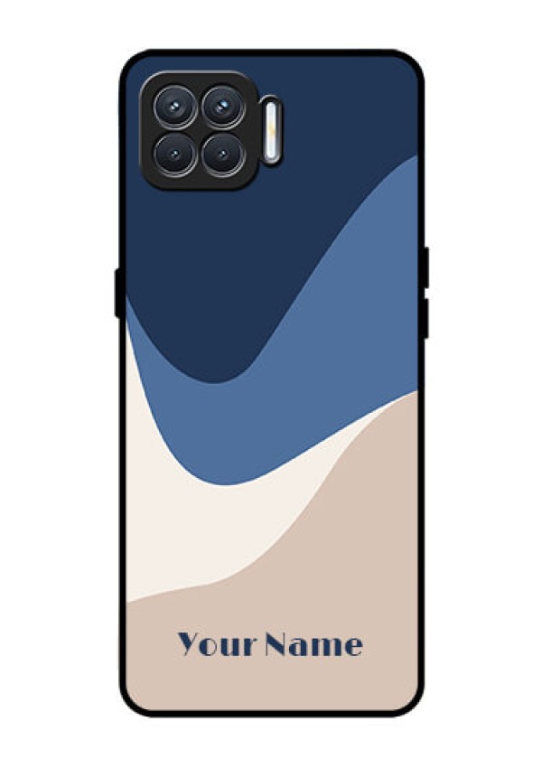 Oppo F17 Custom Glass Phone Case - Abstract Drip Art Design