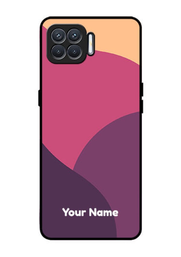 Oppo F17 Custom Glass Phone Case - Mixed Multi-colour abstract art Design