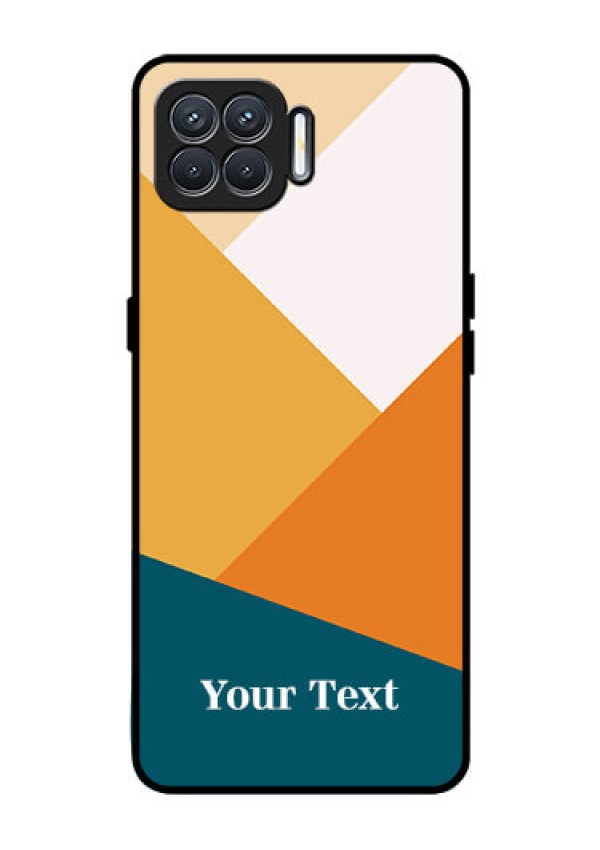 Oppo F17 Personalized Glass Phone Case - Stacked Multi-colour Design
