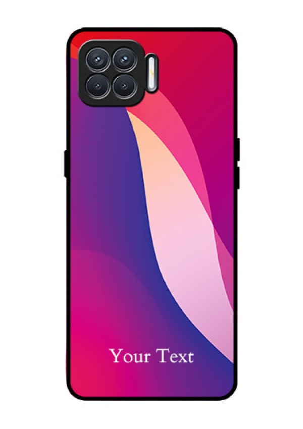 Oppo F17 Personalized Glass Phone Case - Digital abstract Overlap Design