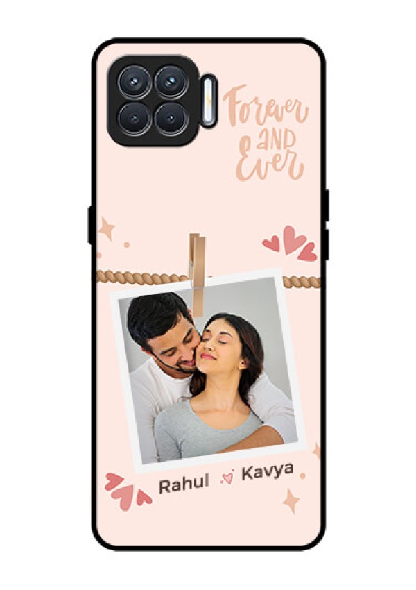 Oppo F17 Custom Glass Phone Case - Forever and ever love Design