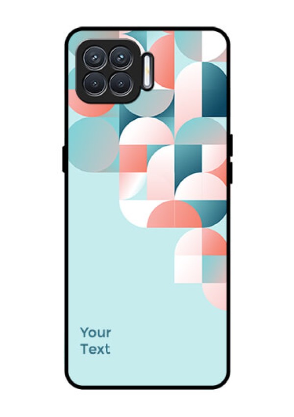 Oppo F17 Custom Glass Phone Case - Stylish Semi-circle Pattern Design