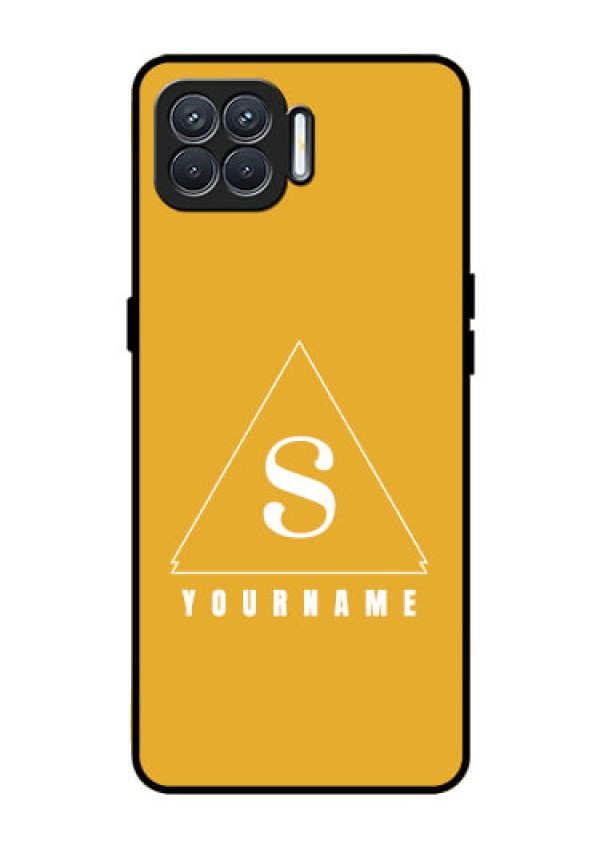 Oppo F17 Personalized Glass Phone Case - simple triangle Design