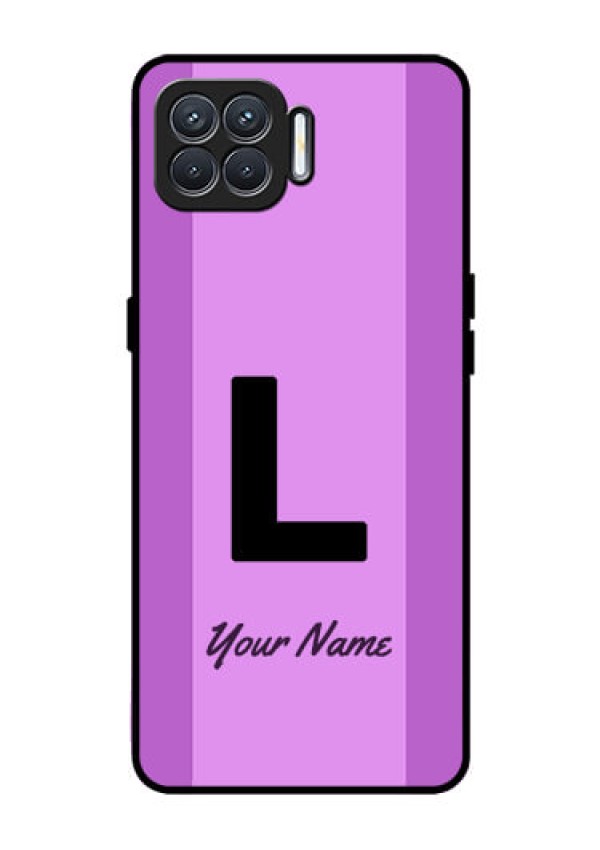 Oppo F17 Custom Glass Phone Case - Tricolor custom text Design