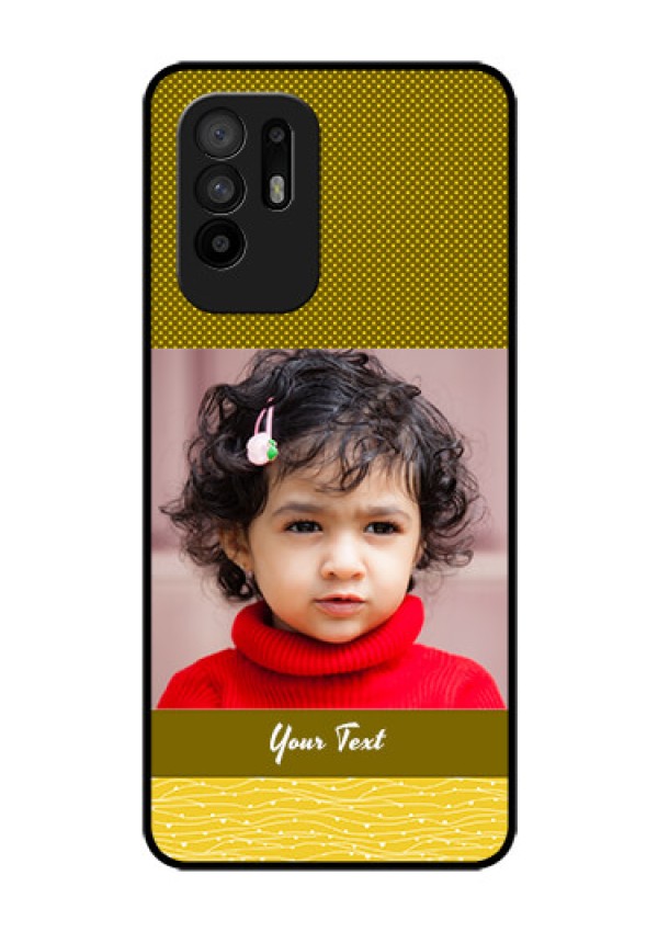 Oppo F19 Pro Plus 5G Custom Glass Phone Case - Simple Green Color Design