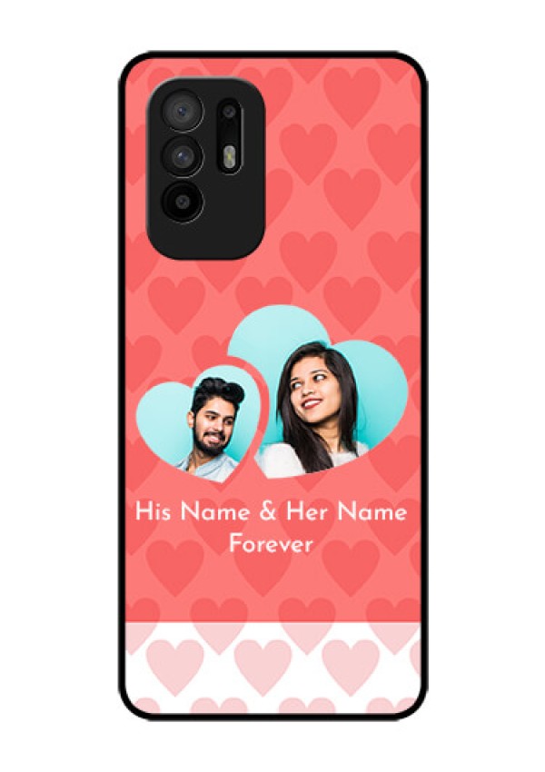 Oppo F19 Pro Plus 5G Personalized Glass Phone Case - Couple Pic Upload Design