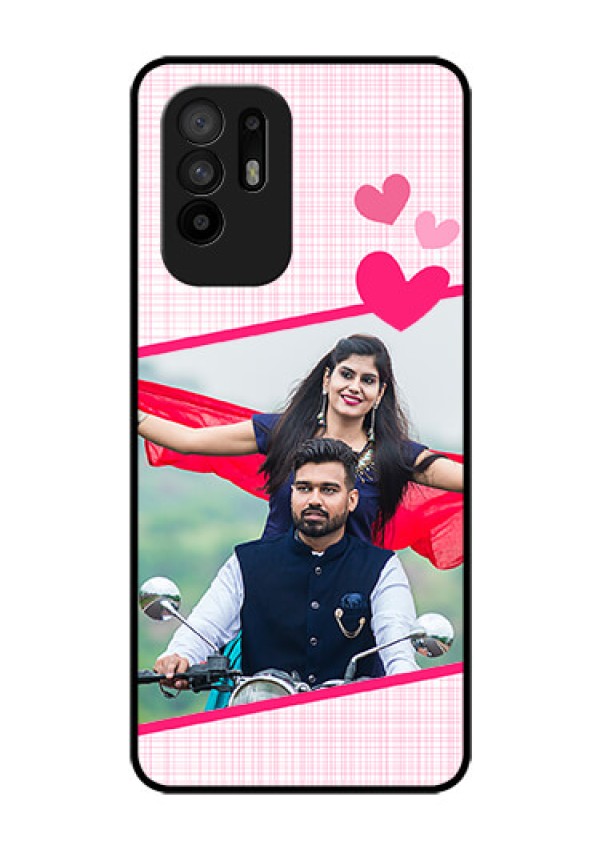Oppo F19 Pro Plus 5G Custom Glass Phone Case - Love Shape Heart Design