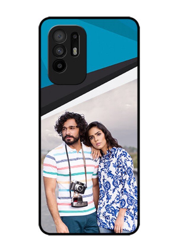 Oppo F19 Pro Plus 5G Photo Printing on Glass Case - Simple Pattern Photo Upload Design