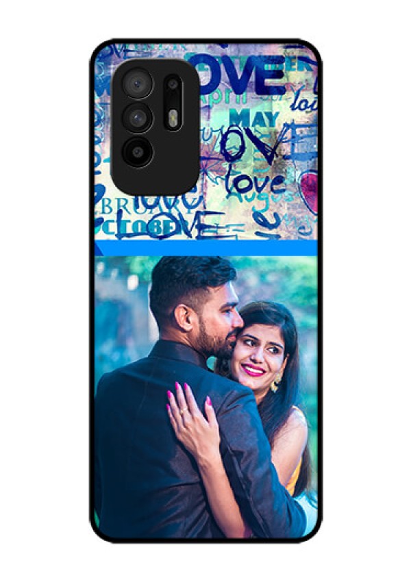 Oppo F19 Pro Plus 5G Custom Glass Mobile Case - Colorful Love Design