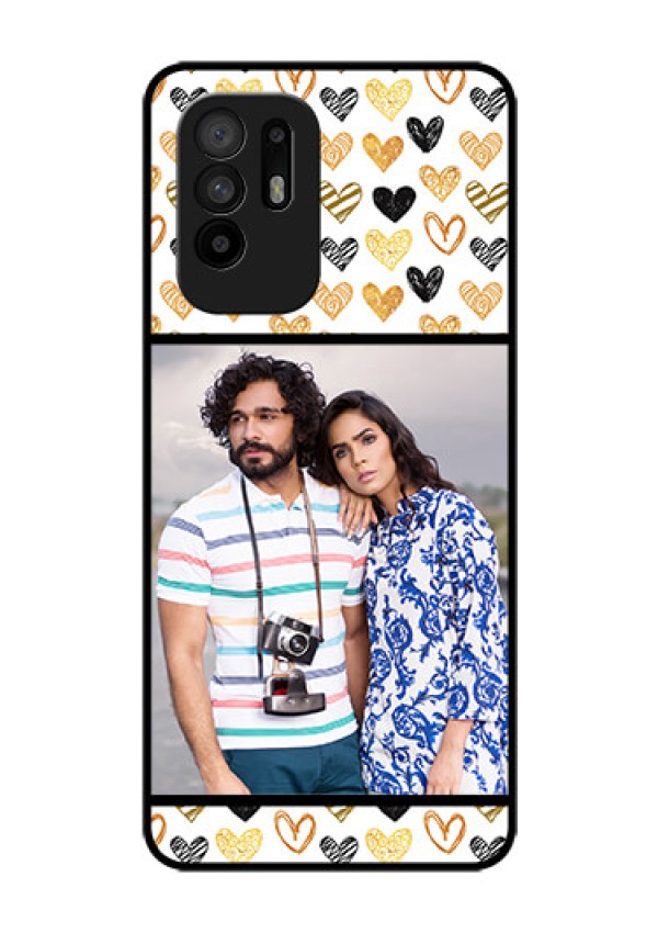Oppo F19 Pro Plus 5G Photo Printing on Glass Case - Love Symbol Design