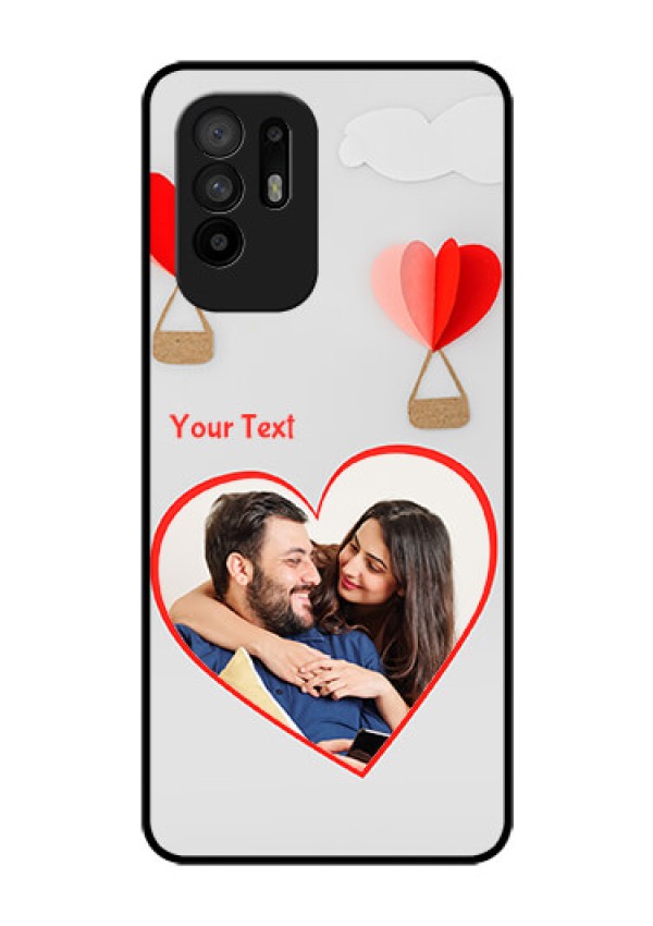 Oppo F19 Pro Plus 5G Custom Glass Mobile Case - Parachute Love Design