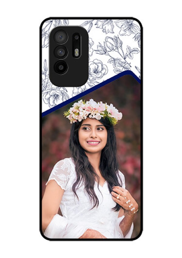 Oppo F19 Pro Plus 5G Personalized Glass Phone Case - Premium Floral Design