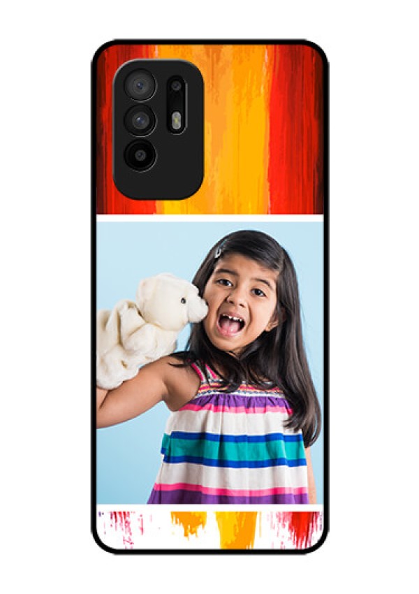 Oppo F19 Pro Plus 5G Personalized Glass Phone Case - Multi Color Design