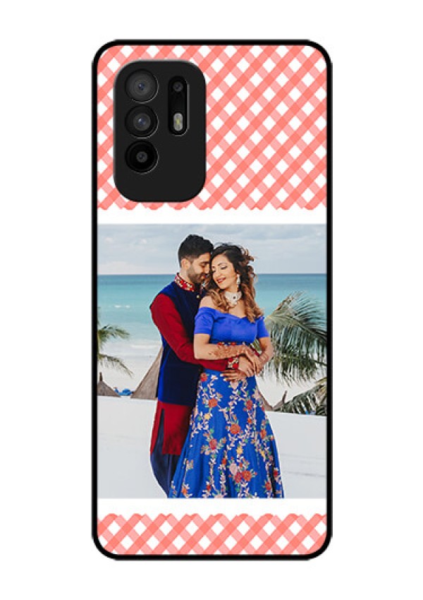 Oppo F19 Pro Plus 5G Personalized Glass Phone Case - Pink Pattern Design