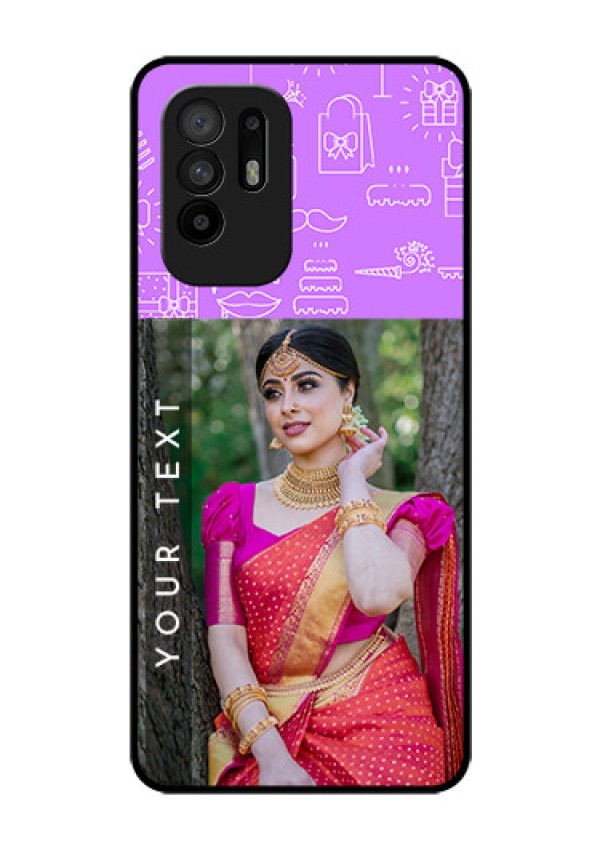 Oppo F19 Pro Plus 5G Custom Glass Mobile Case - Birthday Icons Design