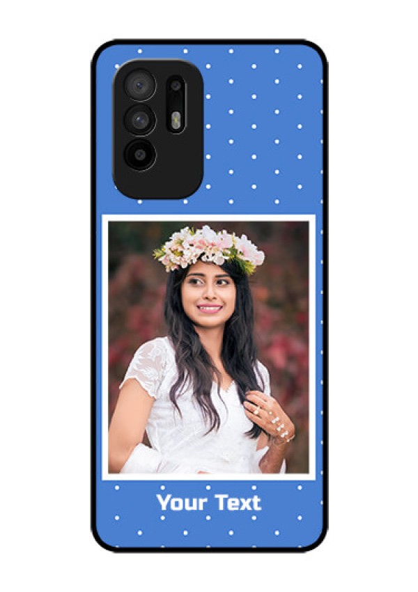Oppo F19 Pro Plus 5G Photo Printing on Glass Case - Polka dots design