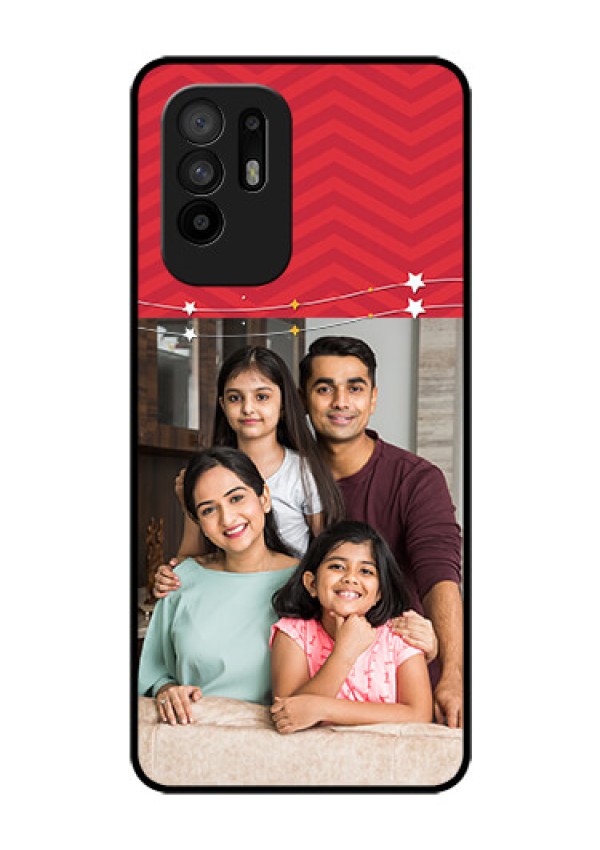 Oppo F19 Pro Plus 5G Personalized Glass Phone Case - Happy Family Design