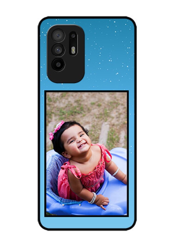 Oppo F19 Pro Plus 5G Custom Glass Mobile Case - Wave Pattern Colorful Design