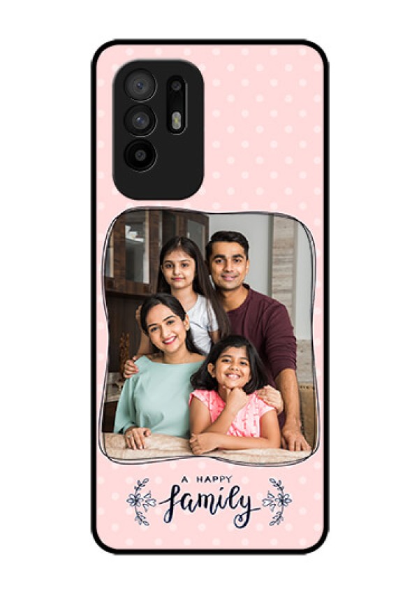 Oppo F19 Pro Plus 5G Custom Glass Phone Case - Family with Dots Design