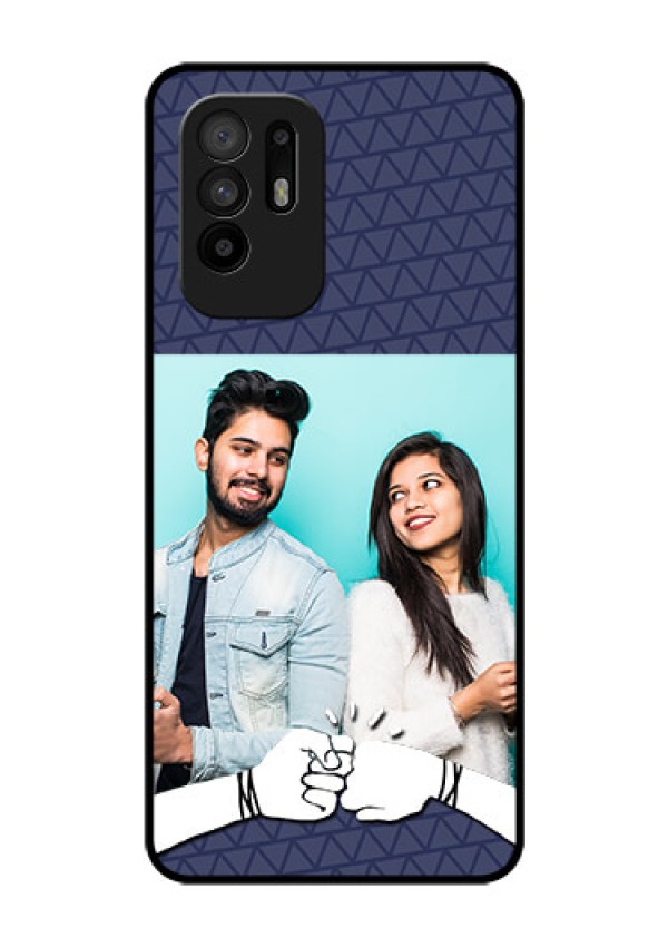 Oppo F19 Pro Plus 5G Photo Printing on Glass Case - with Best Friends Design 