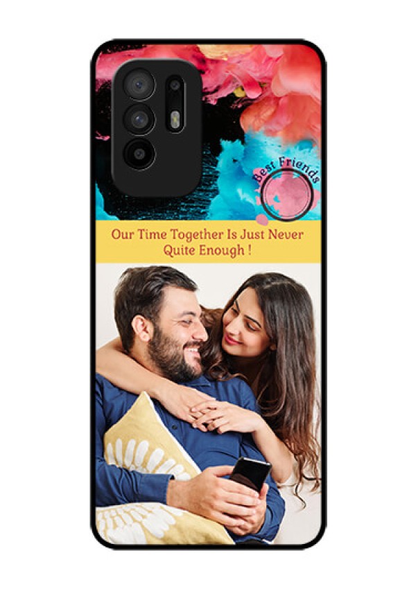 Oppo F19 Pro Plus 5G Custom Glass Mobile Case - Quote with Acrylic Painting Design