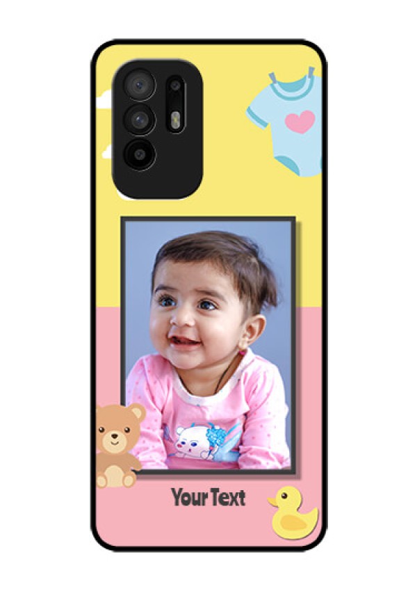Oppo F19 Pro Plus 5G Photo Printing on Glass Case - Kids 2 Color Design
