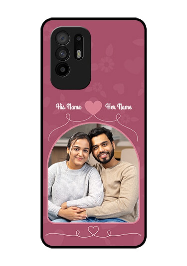 Oppo F19 Pro Plus 5G Photo Printing on Glass Case - Love Floral Design