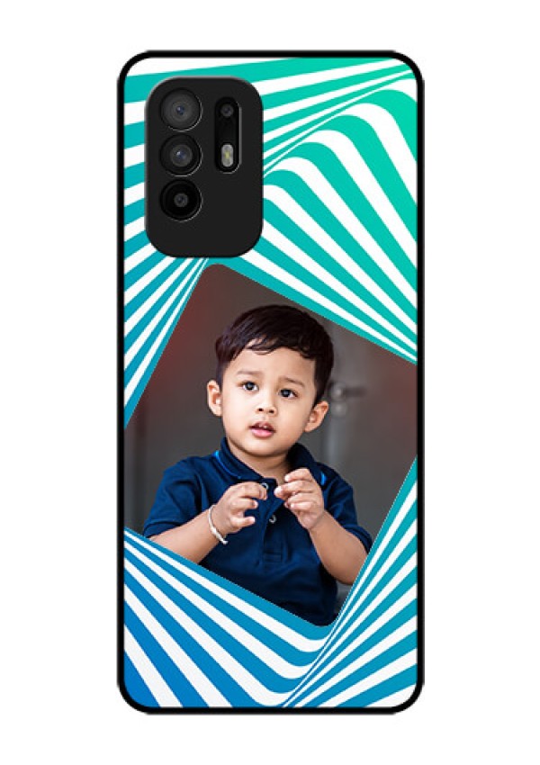 Oppo F19 Pro Plus 5G Personalized Glass Phone Case - Abstract Spiral Design
